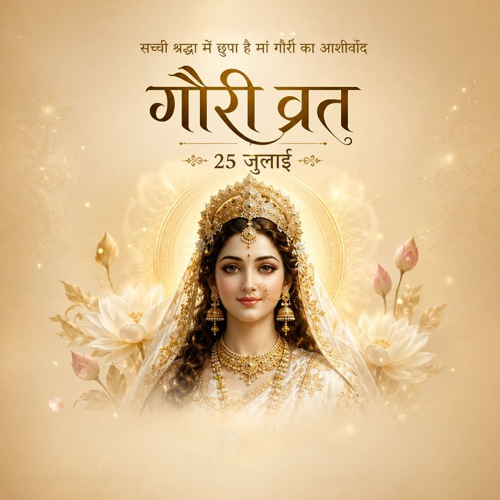 Gauri Vrat Begins 1 poster design