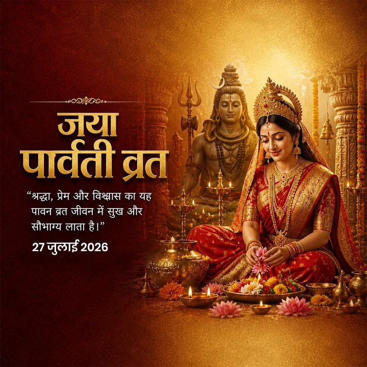 Jaya Parvati Vrat 10 poster design