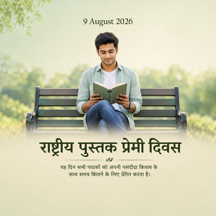 National Book Lovers Day 5 poster design