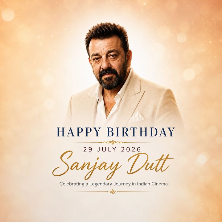 Sanjay Dutt Birthday 09 poster design