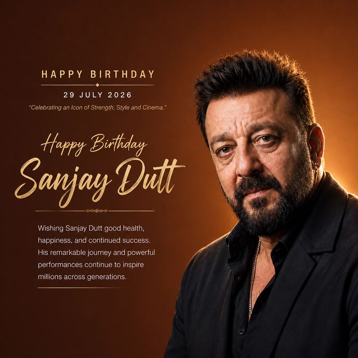 Sanjay Dutt Birthday 06 poster design