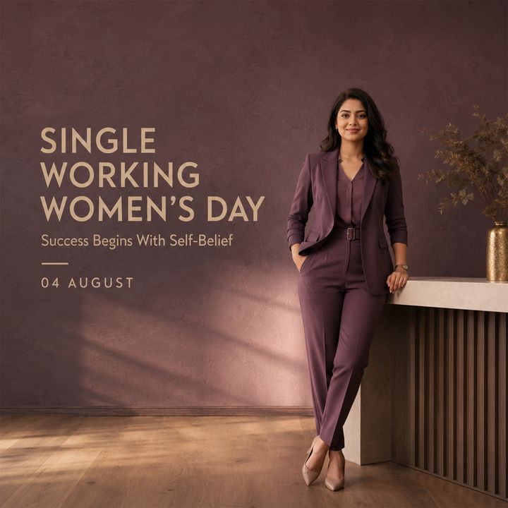 Single Working Women's Day 4 poster design