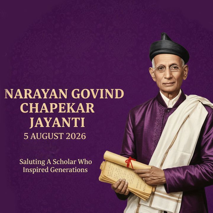 Narayan Govind Chapekar Jayanti 3 poster design