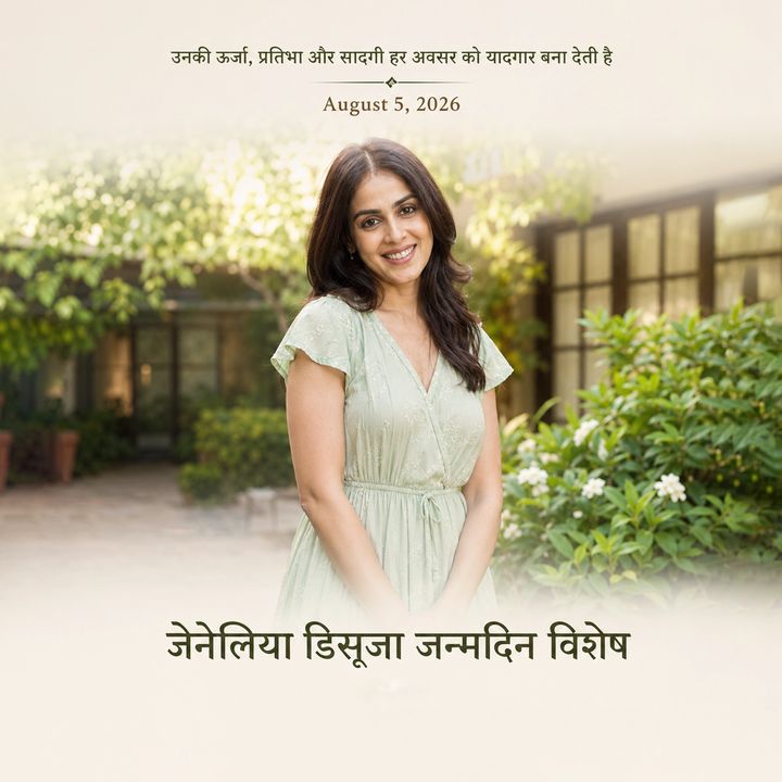 Geneliya D'souza Birthday 2 poster design