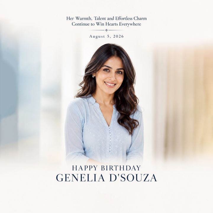 Geneliya D'souza Birthday 3 poster design