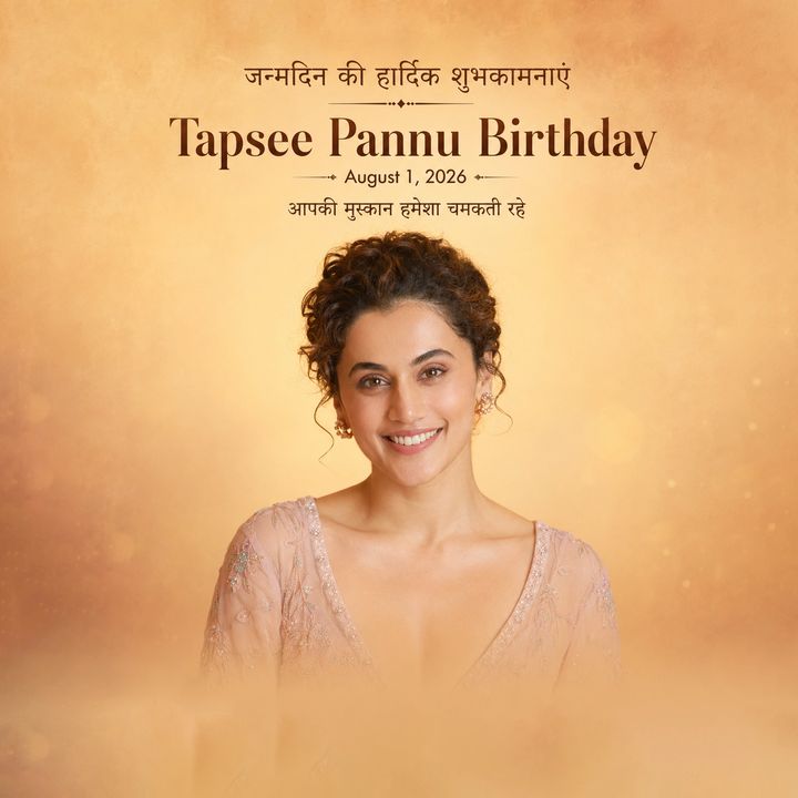 Taapsee Pannu Birthday 2 – Tapsee Pannu Birthday poster design