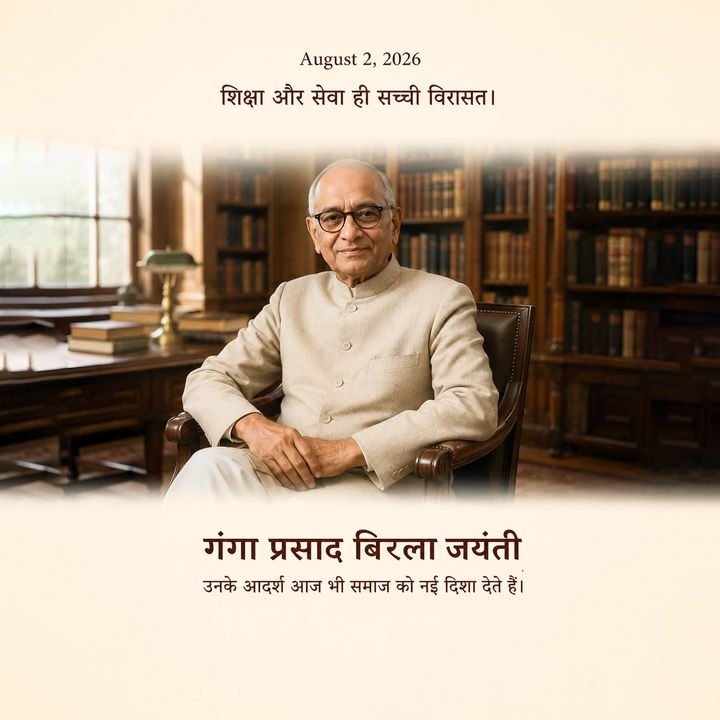 Ganga Prasad Birla Jayanti 1 poster design