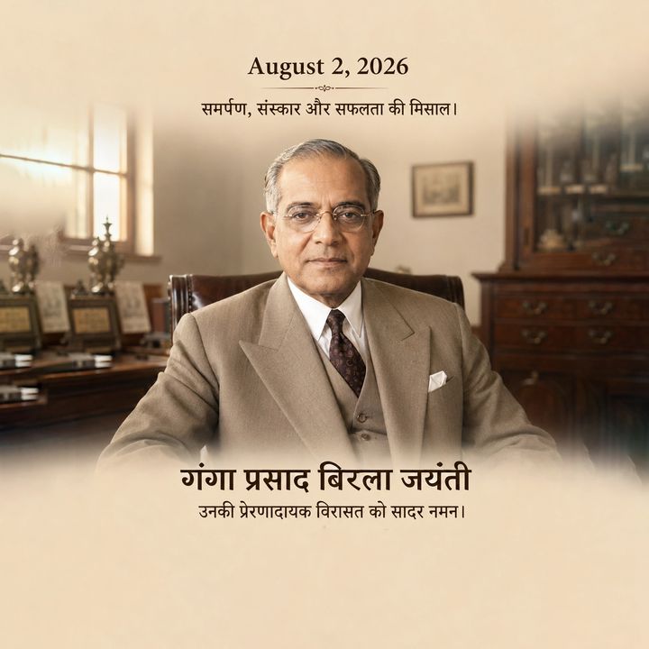 Ganga Prasad Birla Jayanti 2 poster design