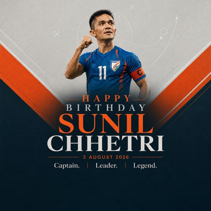 Sunil Chhetri Birthday 2 poster design