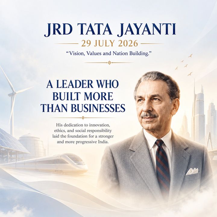 Jrd Tata Jayanti 3 poster design