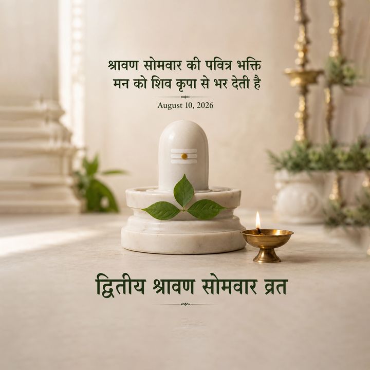 Second Shravan Somvar Vrat 1 poster design