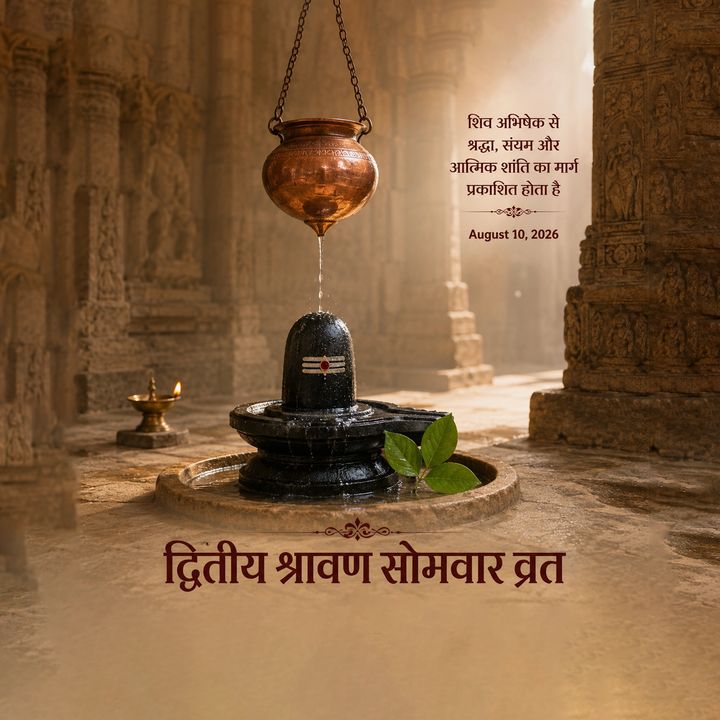 Second Shravan Somvar Vrat 3 poster design