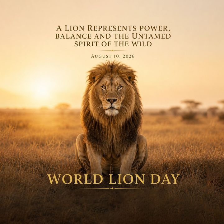 World Lion Day 4 poster design