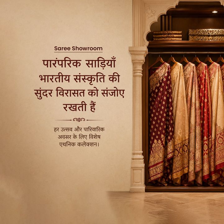 Saree Showroom 5 poster design