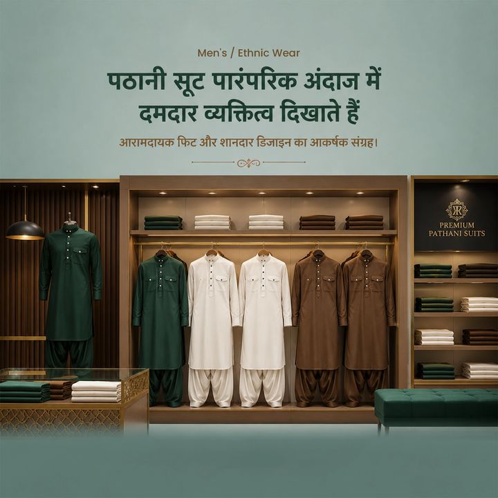 Men's / Ethnic Wear 4 poster design