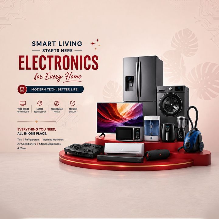 Electronics Showroom (tv/fridge/wm/ac) 2 poster design