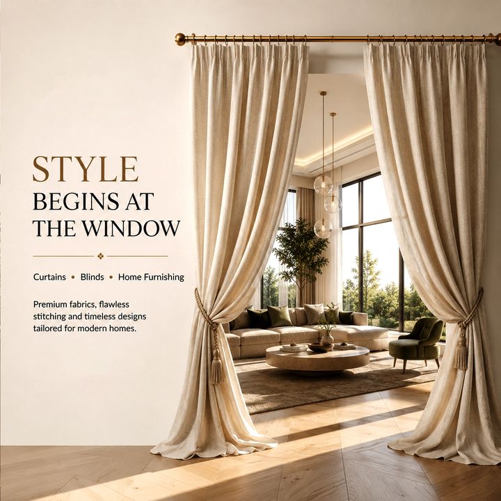 Curtains and Home Furnishing3 poster design