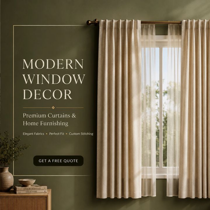 Curtains and Home Furnishing4 poster design