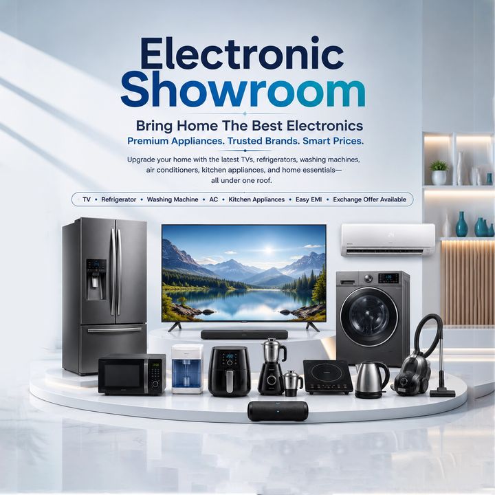 Electronics Showroom (tv/fridge/wm/ac) 7 poster design