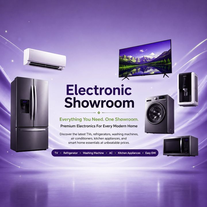 Electronics Showroom (tv/fridge/wm/ac) 8 poster design