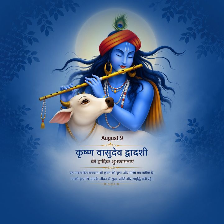 Krishna Vasudeva Dwadashi 6 poster design