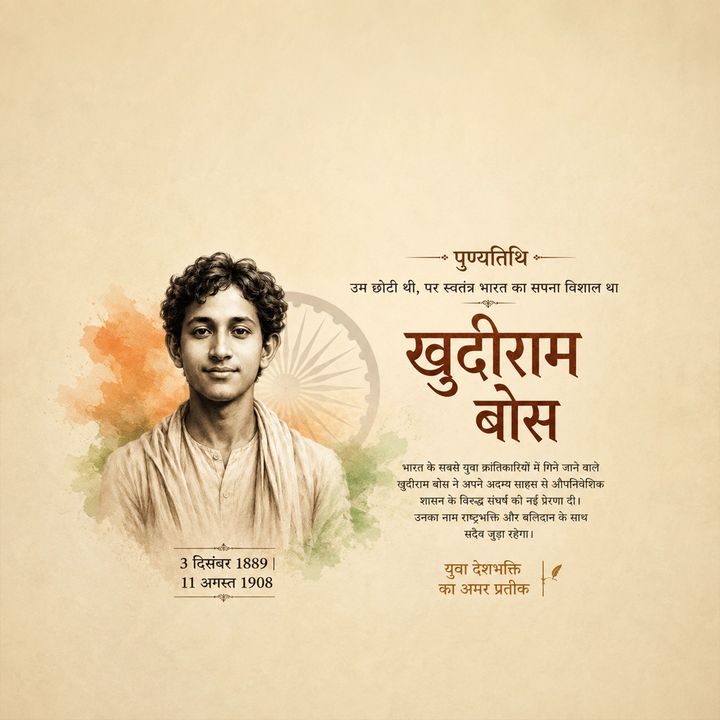 Khudiram Bose Balidan Diwas 04 poster design