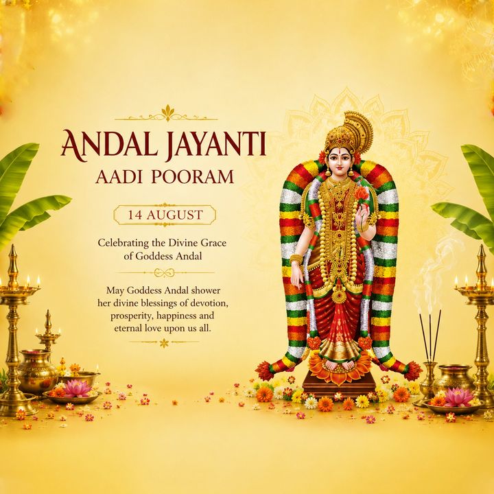 Andal Jayanti (aadi Pooram) 4 poster design