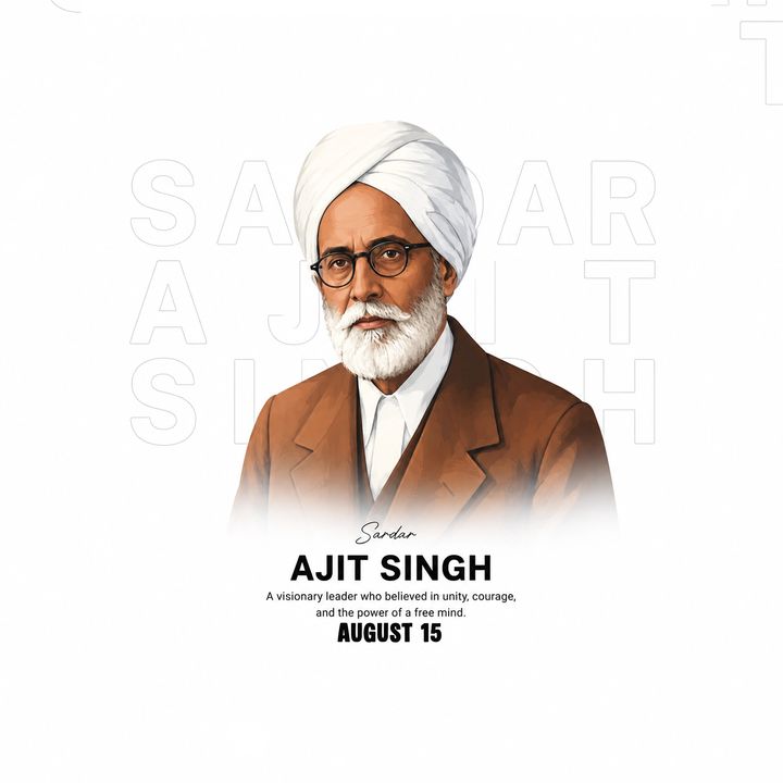 Sardar Ajit Singh 1 poster design