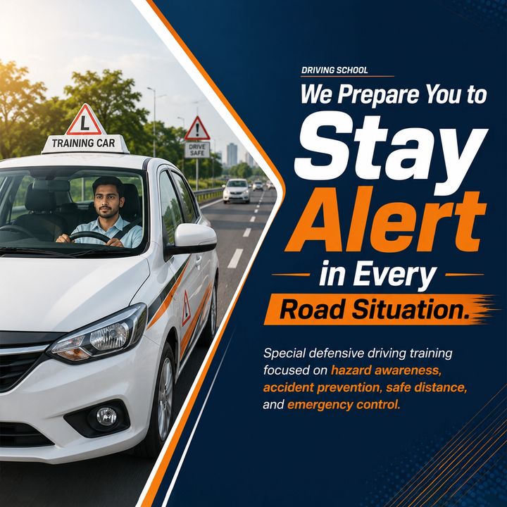 Driving School 4 poster design