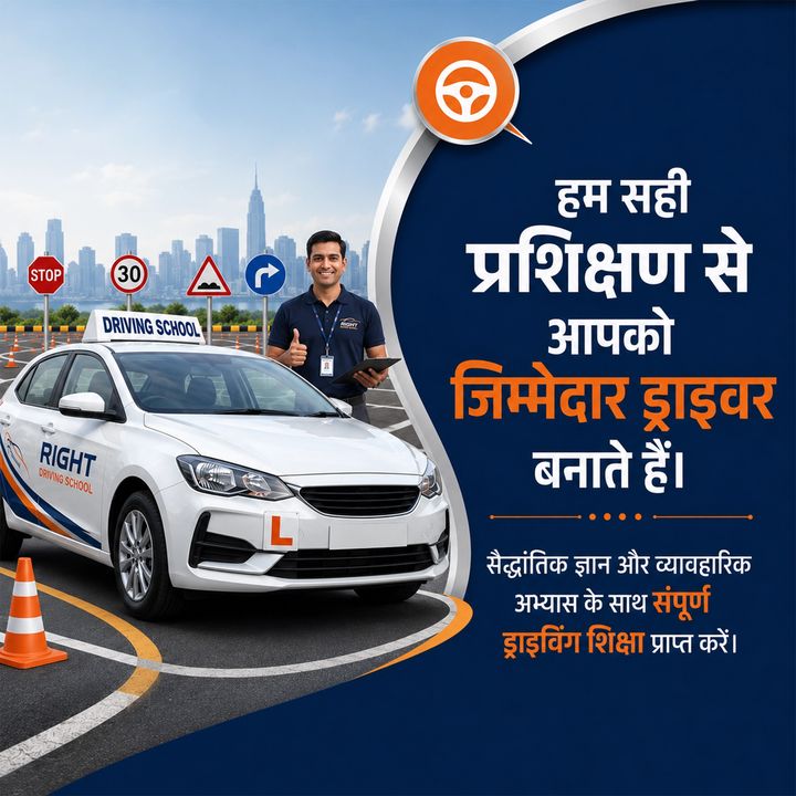Driving School 10 poster design