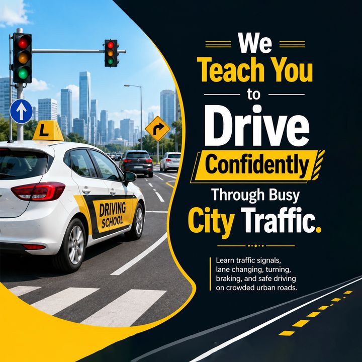 Driving School 14 poster design