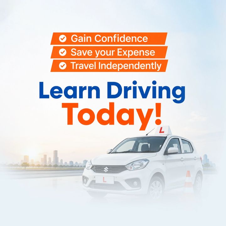 Driving School 15 poster design