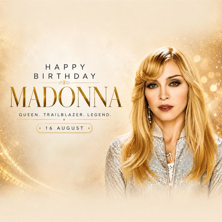 Madonna Birthday 3 poster design