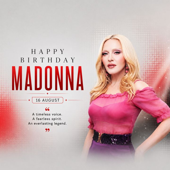 Madonna Birthday 4 poster design