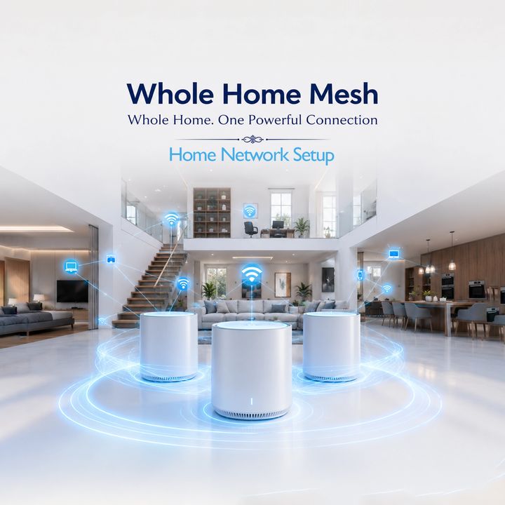 Home Network Setup & Troubleshooting 6 – Mobile, Computer & Electronics poster design