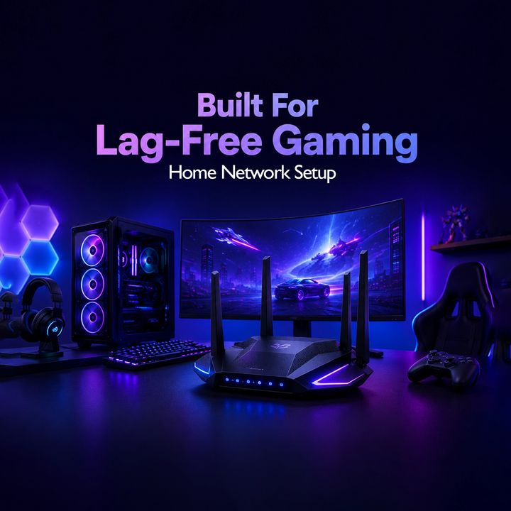 Home Network Setup & Troubleshooting 7 – Mobile, Computer & Electronics poster design