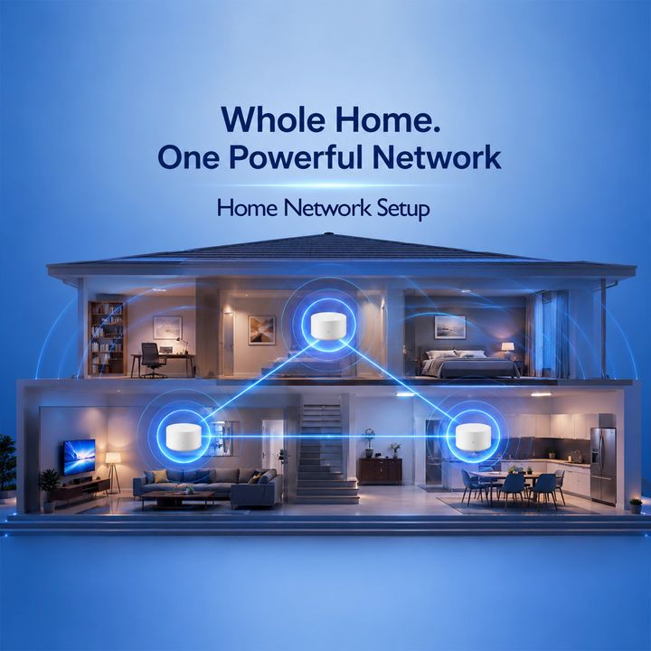 Home Network Setup & Troubleshooting 8 – Mobile, Computer & Electronics poster design