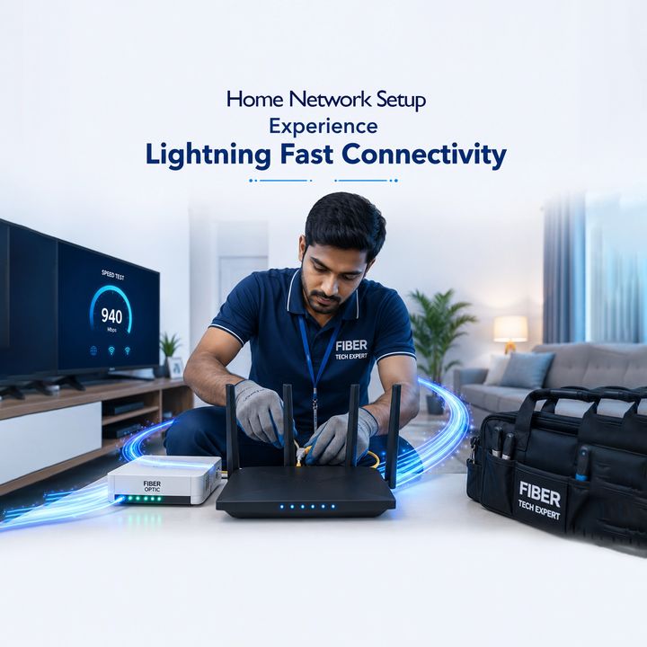 Home Network Setup & Troubleshooting 9 – Mobile, Computer & Electronics poster design
