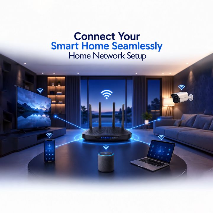 Home Network Setup & Troubleshooting 10 – Mobile, Computer & Electronics poster design