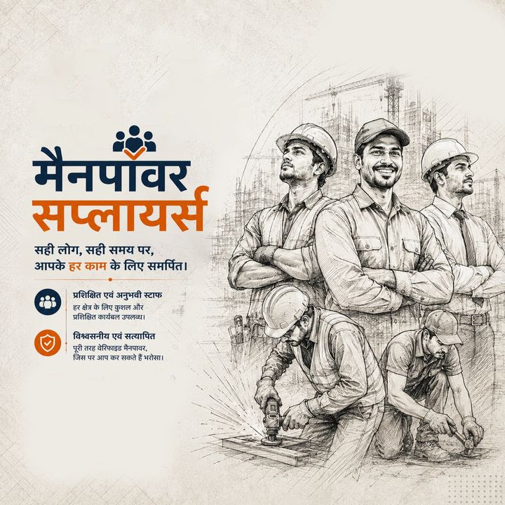 Manpower Supply poster design