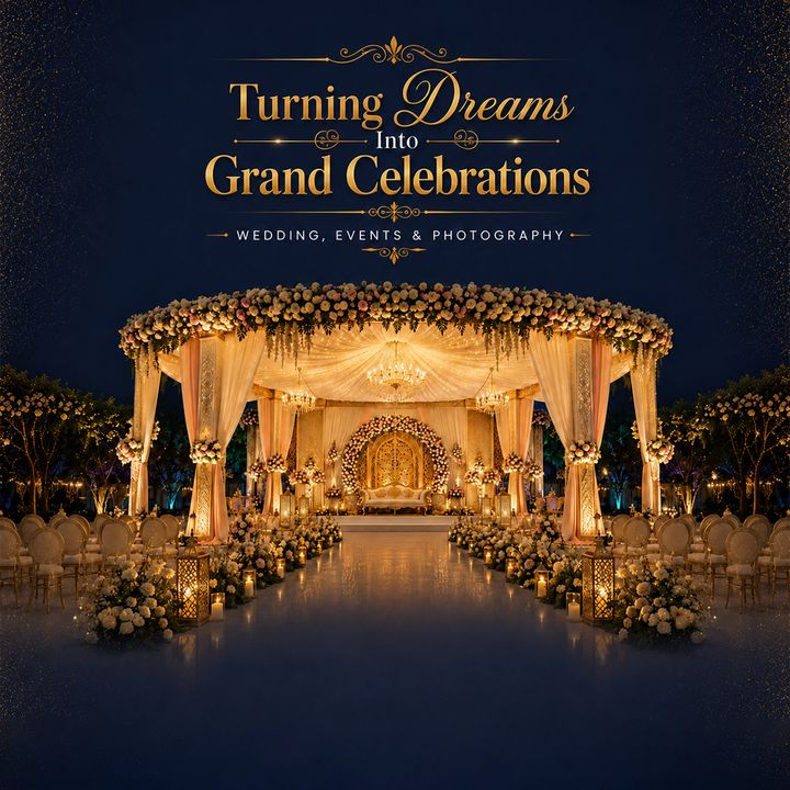 Tent House & Light Decoration 1 poster design