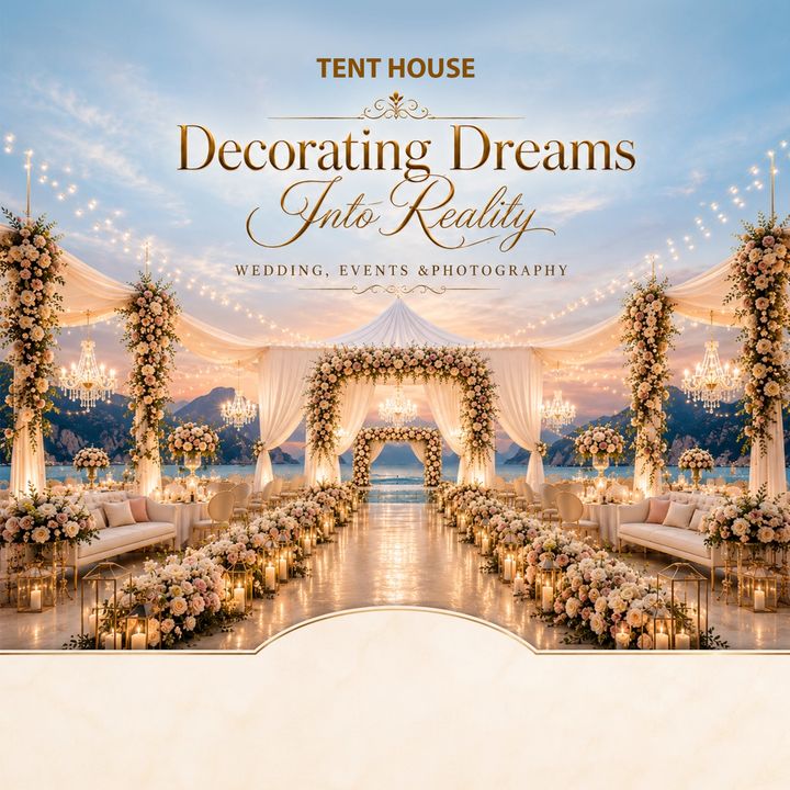 Tent House & Light Decoration 2 poster design