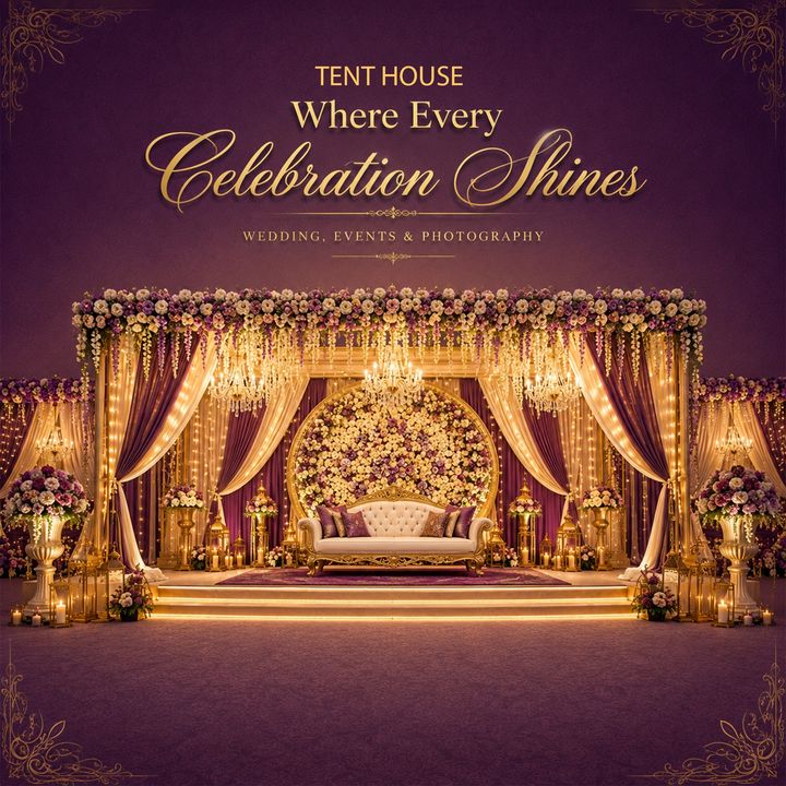 Tent House & Light Decoration 6 poster design