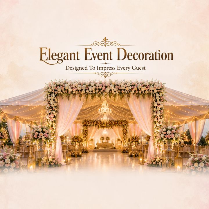 Tent House & Light Decoration 10 poster design