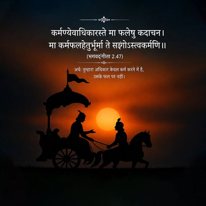 Bhagvat Geeta Shlok 2 poster design