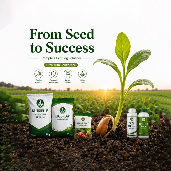 Agriculture (khad, Beej, Dawai) 12 poster design