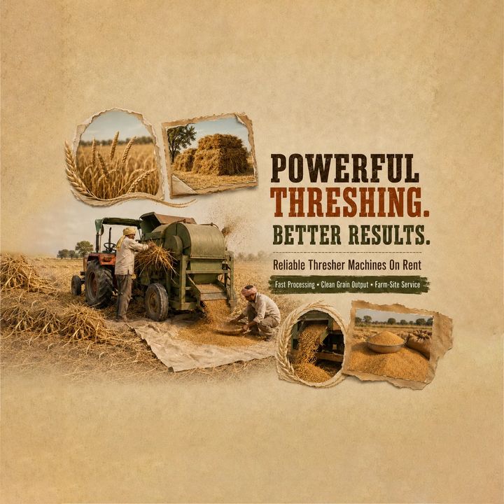 Harvester Thresher Rental 3 poster design