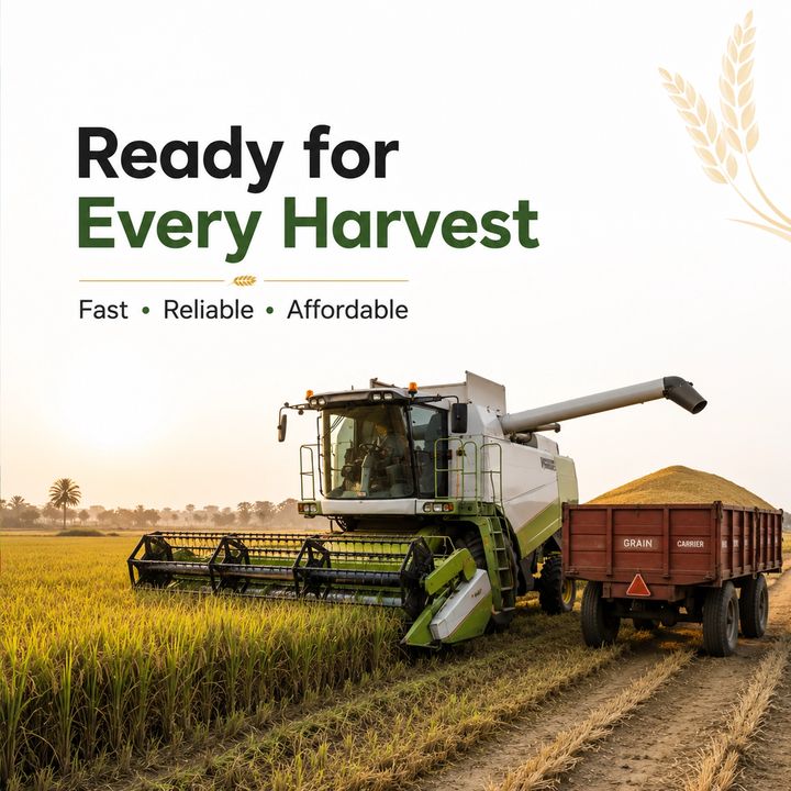 Harvester Thresher Rental 8 poster design