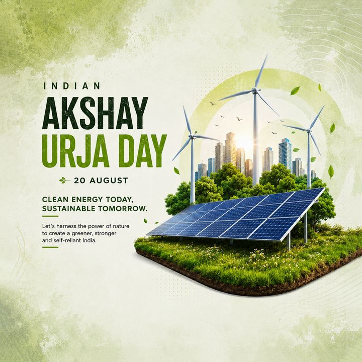Indian Akshay Urja Day 2 poster design