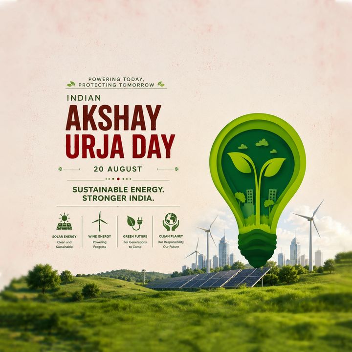 Indian Akshay Urja Day 4 poster design